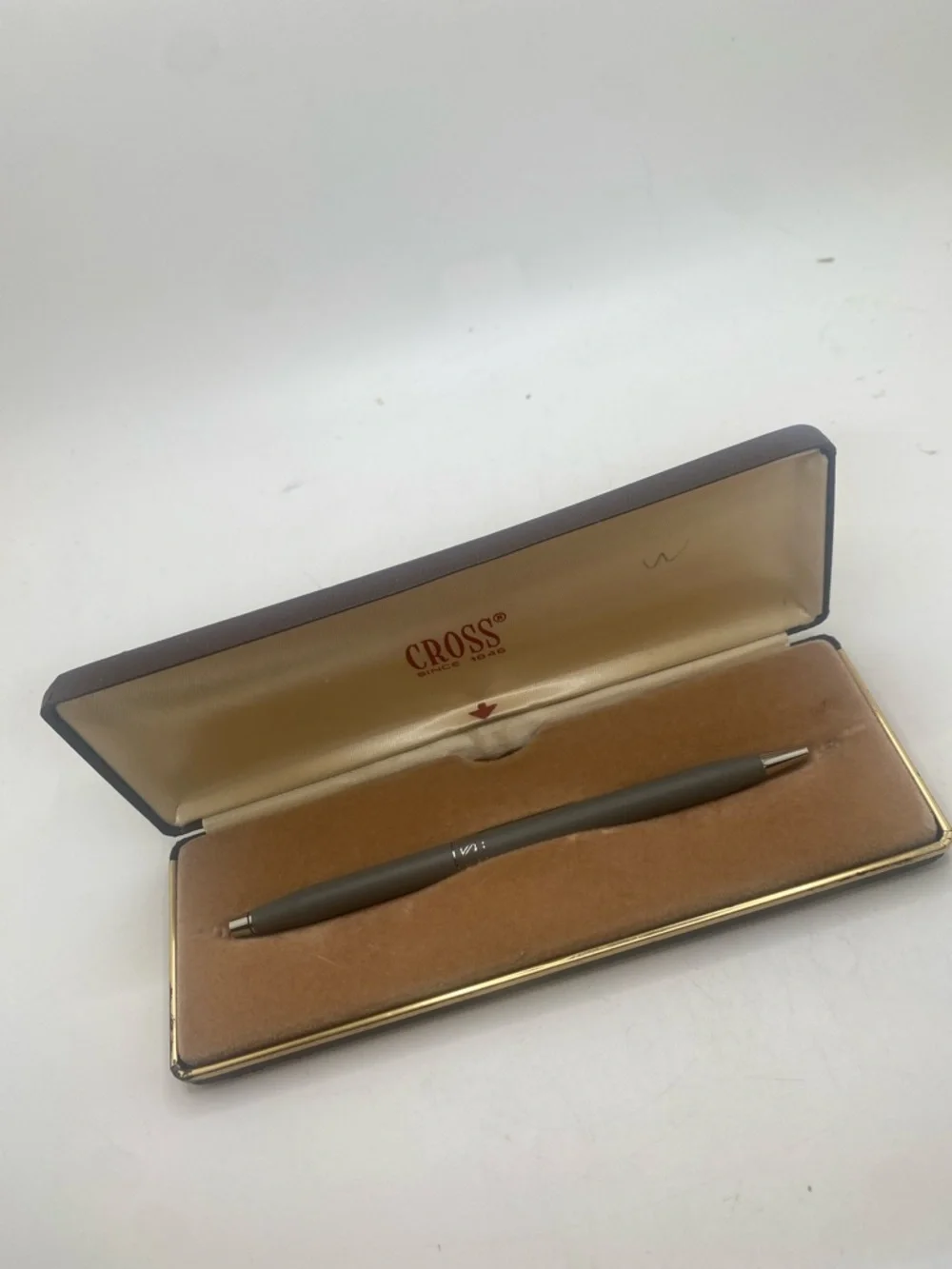 Vintage Cross Classic Century Matte grey twist action Ballpoint Pen original box